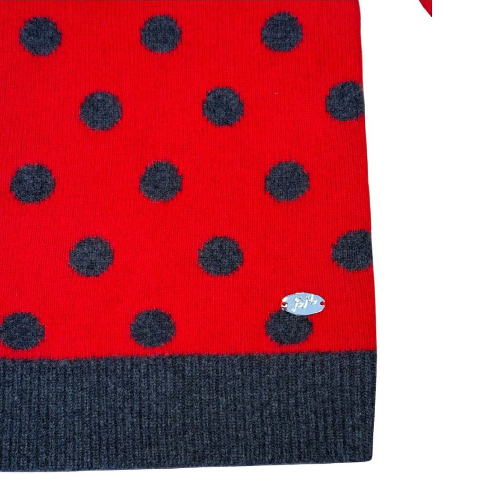 DAMSON MADDER Lia Merino Wool Reversible Polka Dot Sweater NWT $240 Sz 4 - Picture 4 of 7